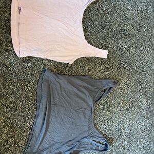 Pink and Gray Tank Tops